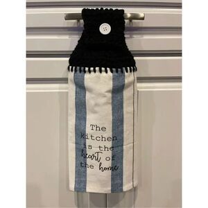 Crochet Top Kitchen Towel- The Kitchen Is The Heart Of The Home 💙